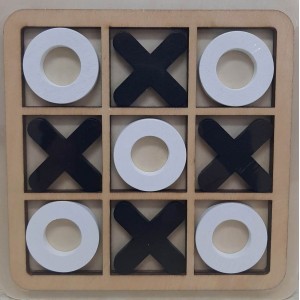 Τρίλιζα Ξύλινη Επιτραπέζιο Παιχνίδι 3+ 14x14cm