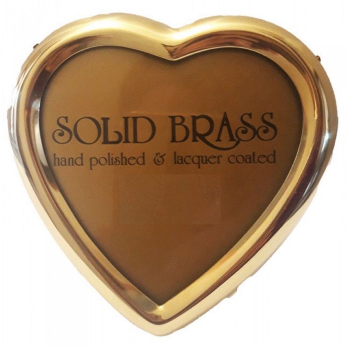 Μεταλλική Χρυσή Κορνίζα Καρδιά 6x6cm Solid Brass
