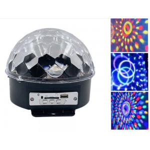 Τηλεχειριζόμενο Φωτορυθμικό Bluetooth LED με USB Mp3 Player