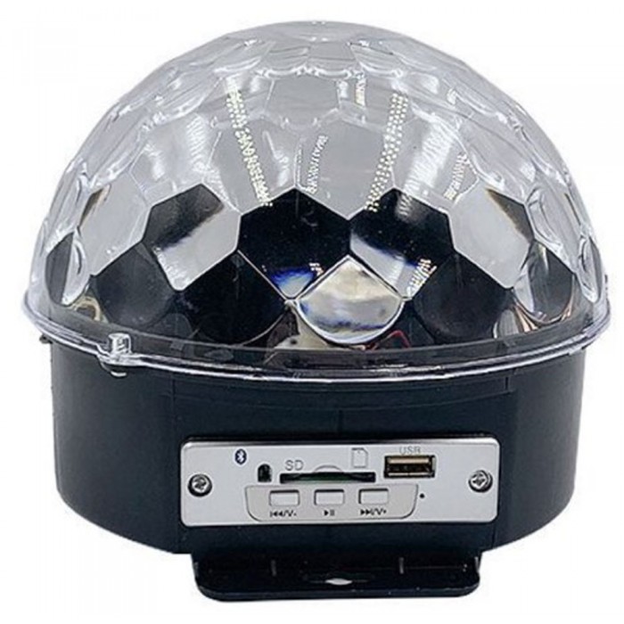 Τηλεχειριζόμενο Φωτορυθμικό Bluetooth LED με USB Mp3 Player