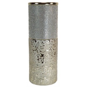 Διακοσμητικό Βάζο Κεραμικό Χρυσό 10.8x10.8x29.2cm Καρβούνης H2664M-IF19C 