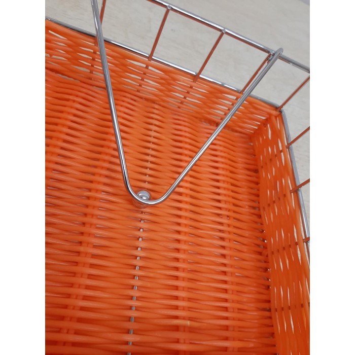 Βάση για χαρτοπετσέτες τετράγωνη ψάθινη Orange Dream 17x17x7.5εκ.