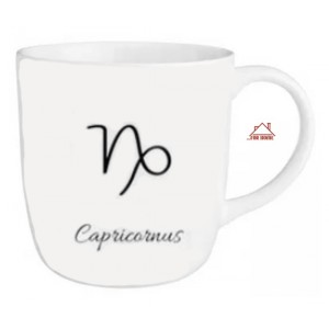 Κούπα Πορσελάνης Λευκή 200ml Ζώδιο Αιγόκερως ForHome 002292