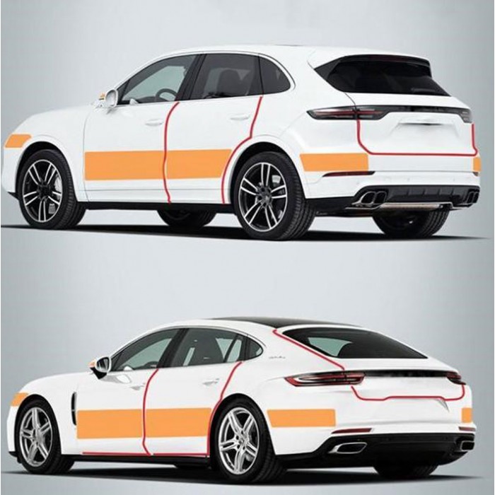 Carsun C6207 Αυτοκόλλητη Προστατευτική Λωρίδα Πόρτας Αυτοκινήτου 500x1.5cm μαύρο 