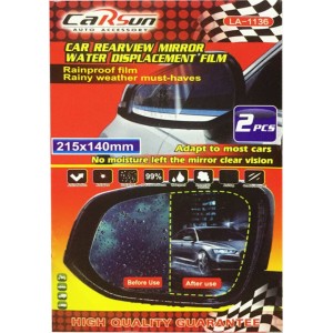 CarSun LA-1136 Αδιάβροχες Μεμβράνες για τους Πλαινούς Καθρέπτες του Αυτοκινήτου Anti-Glare Σετ 2 Τμχ 