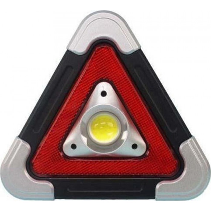 Hurry Bolt HB-6608 Φακός Επαναφορτιζόμενος - Τρίγωνο Ασφαλείας Silver