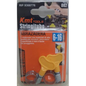 Kmt Tools 9368776 Σετ Σφιγκτήρες Λαστιχοσωλήνα με Πεταλούδα 6-16mm 2 τεμαχίων