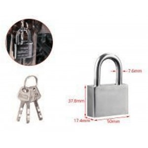 Kmt Tools 6314654 Λουκέτο Ασφαλείας Πέταλο Ασημί με 3 Κλειδιά 50mm