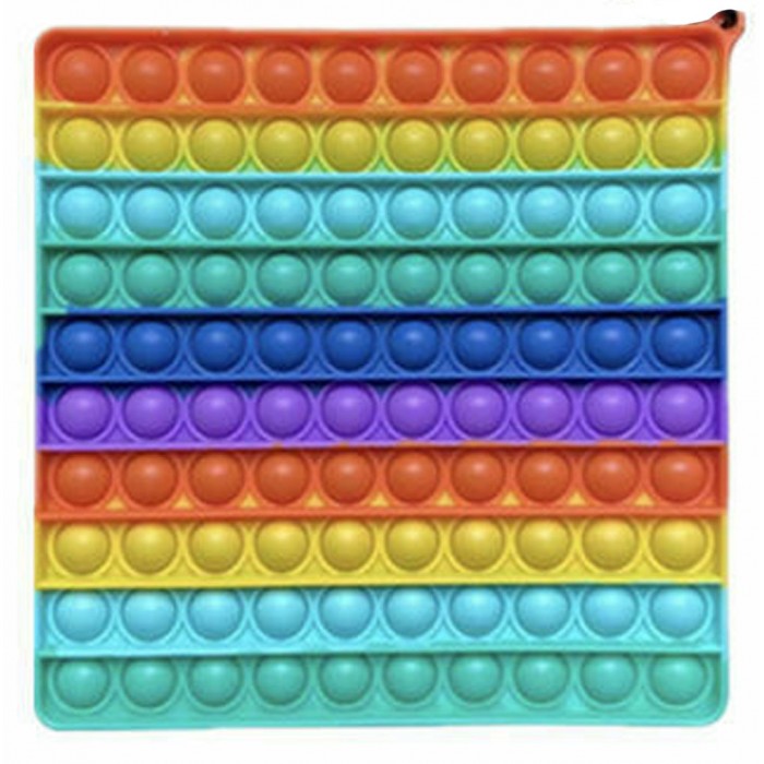 Pop It Fidget Γίγας Τετράγωνο Πολύχρωμο 19x1.5x19εκ.