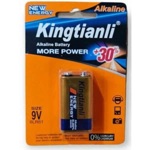 Kingtianli Αλκαλική Μπαταρία 9V 6LR61 New Energy 1τμχ