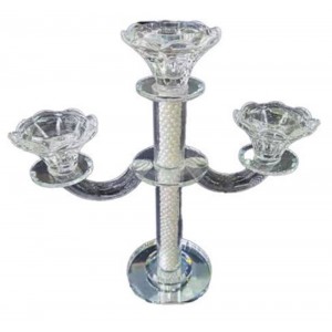 Κηροπήγιο Κρυστάλλινο 3 θέσεων 25.5cm Ice Diamond