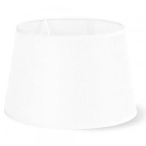 Καπέλο Φωτιστικού Υφασμάτινο Άσπρο 23x17x15εκ. E14/27 Ø 3/4cm 