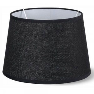 Καπέλο Φωτιστικού Υφασμάτινο Μαύρο 23x17x15εκ. E14/27 Ø 3/4cm 