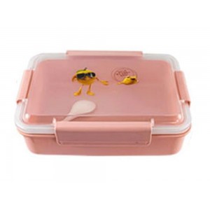 Δοχείο Φαγητού Πλαστικό Σε Ροζ Χρώμα 25.5x18.5x7.5cm 20234