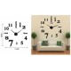 Ρολόι Τοίχου Αυτοκόλλητο 3D DIY Με Αριθμούς Και Γράμματα 120x120cm Black Dezel