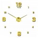 Ρολόι Τοίχου Αυτοκόλλητο 3D DIY Με Αριθμούς 80x80cm Gold Time