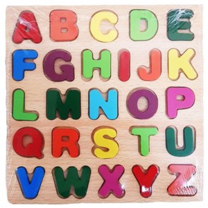 Ξύλινο Παιδικό Puzzle 26τμχ για 3+ Ετών Αγγλικά Αλφάβητο 20x20εκ.
