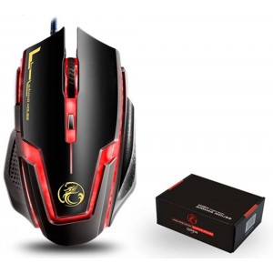 Jiexin A9 Gaming Ποντίκι Ενσύρματο Κόκκινο
