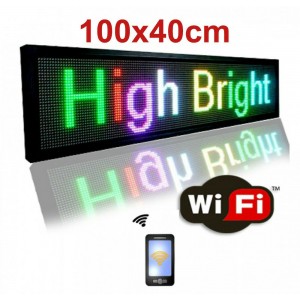 Κυλιόμενη Πινακίδα LED Μονής Όψης Αδιάβροχη SDS-8798 100x40cm RGB