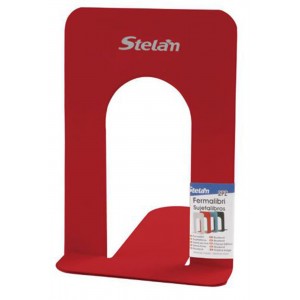 Stelan 689682 Μεταλλικός Βιβλιοστάτης 125x170mm σε Κόκκινο Σετ 2 τεμαχίων