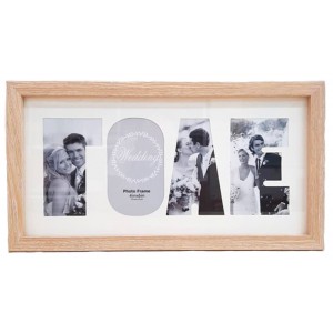 Πολυκορνίζα Ξύλινη ορθογώνια 4 Θέσεων Love 43x23x1.5εκ.