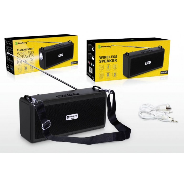 NewRixing NR-B2 Ασύρματο φορητό ηχείο Bluetooth με κεραία 5W Black