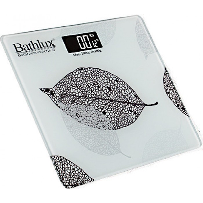 Bathlux Ψηφιακή Ζυγαριά σε χρώμα Λευκό Leaves 90307