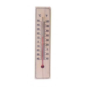 Θερμόμετρο ξύλινο επιτοίχιο 22x5εκ.