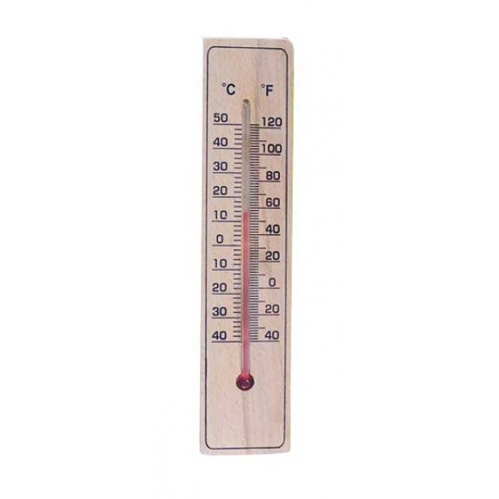 Θερμόμετρο ξύλινο επιτοίχιο 22x5εκ.