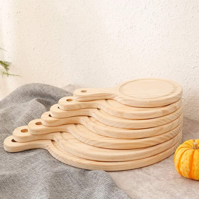 Δίσκος κοπής ξύλινος στρογγυλός Pizza Plate 36x26x1.5εκ.