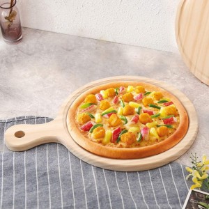Δίσκος κοπής ξύλινος στρογγυλός Pizza Plate 33x23x1.5εκ.