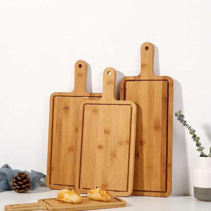 Δίσκος κοπής ξύλινος ορθογώνιος Pizza Plate 40x21x1.5εκ.