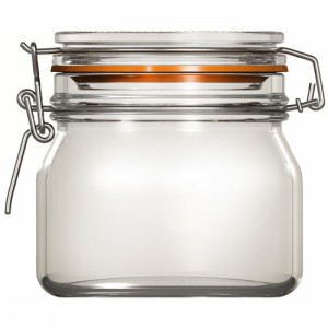 Δοχείο γυάλινο τροφίμων 500ml με κλιπ ασφαλείας 10.5x12.5x10.5εκ. Econ
