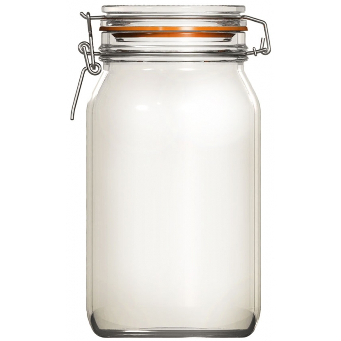 Δοχείο γυάλινο τροφίμων 1500ml με κλιπ ασφαλείας 10.5x13x21.5εκ. Econ