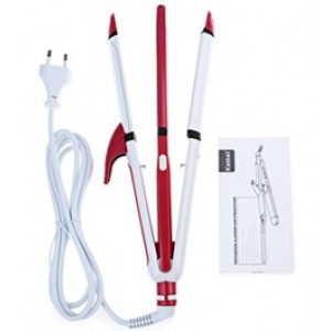 Kemei KM-3304 Ισιωτική μαλλιών με κεραμικές πλάκες 3 σε 1 