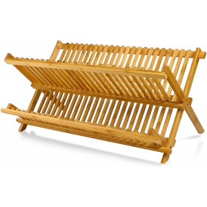 Πιατοθήκη ξύλινη από bamboo 45x33x22εκ. 
