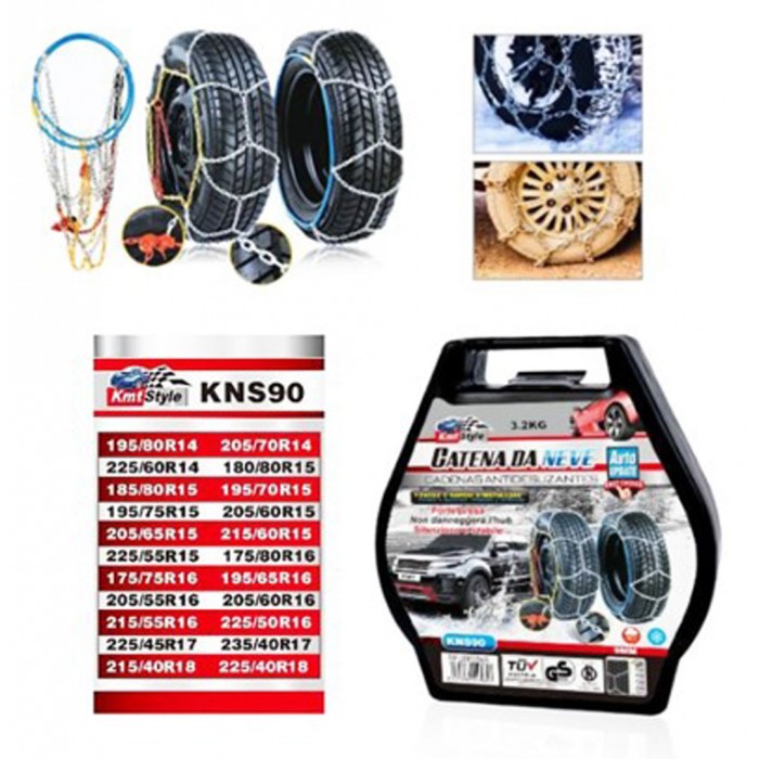 KMT Style 2002565 KNS 90 Αντιολισθητικές Αλυσίδες με Πάχος 9mm για Επιβατικό Αυτοκίνητο 2τμχ