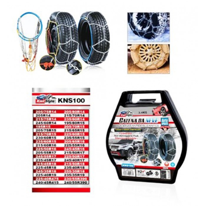 KMT Style 2002566 KNS 100 Αντιολισθητικές Αλυσίδες με Πάχος 9mm για Επιβατικό Αυτοκίνητο 2τμχ