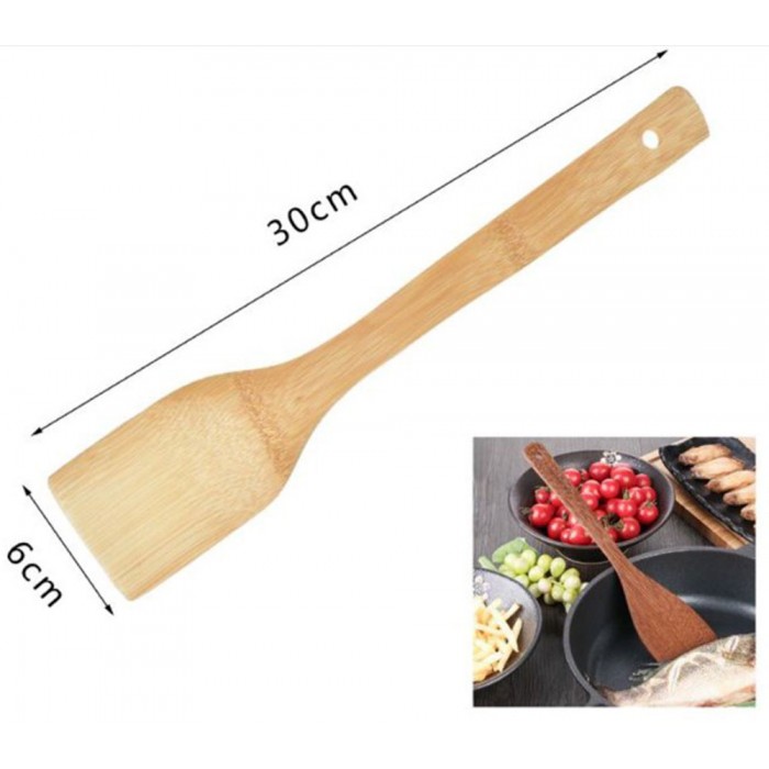 Σπάτουλα Φτιάρι Κουζίνας Ξύλινη Bamboo 6x30cm Cookman