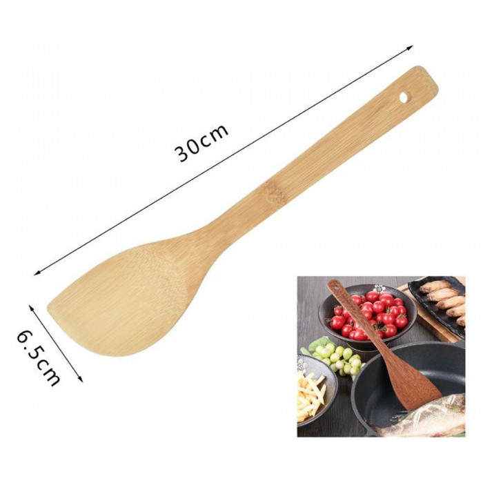 Σπάτουλα Κουζίνας Ξύλινη Bamboo 6.5x30cm Cookman
