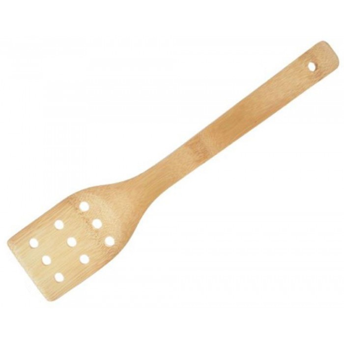 Σπάτουλα Τρυπητή Κουζίνας Ξύλινη Bamboo 6x30cm Cookman
