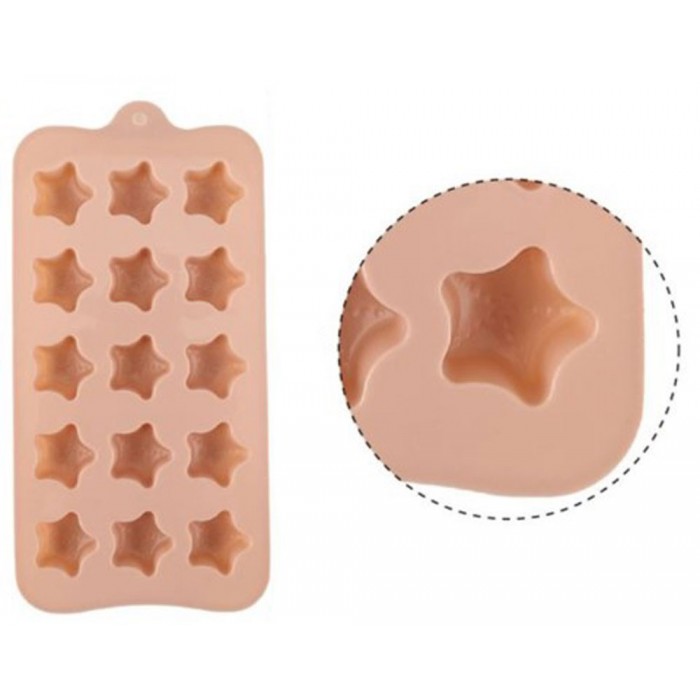 Φόρμα Σιλικόνης 15 θέσεων σχέδιο Αστέρι 20x12cm Cookman
