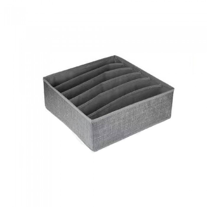 Θήκη Αποθήκευσης και Οργανωσης 32x32x12cm Σε Γκρι Χρώμα Πολυστέρας 29462