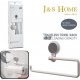 J&S Home 1220.054 Κρίκος Μπάνιου Μονός με Βεντούζα Ασημί