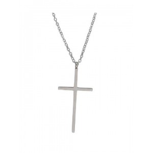 Σταυρός Με Αλυσίδα από Ατσάλι Kostibas Fashion 1313-601A