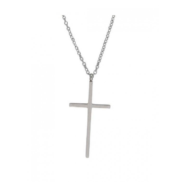 Σταυρός Με Αλυσίδα από Ατσάλι Kostibas Fashion 1313-601A