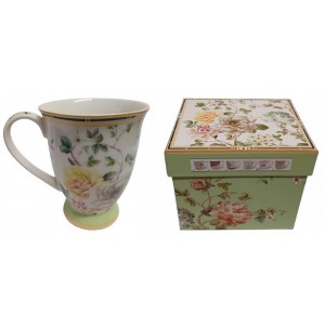 Κούπα από Πορσελάνη Πράσινη Flowers 380ml Galifas 07956700