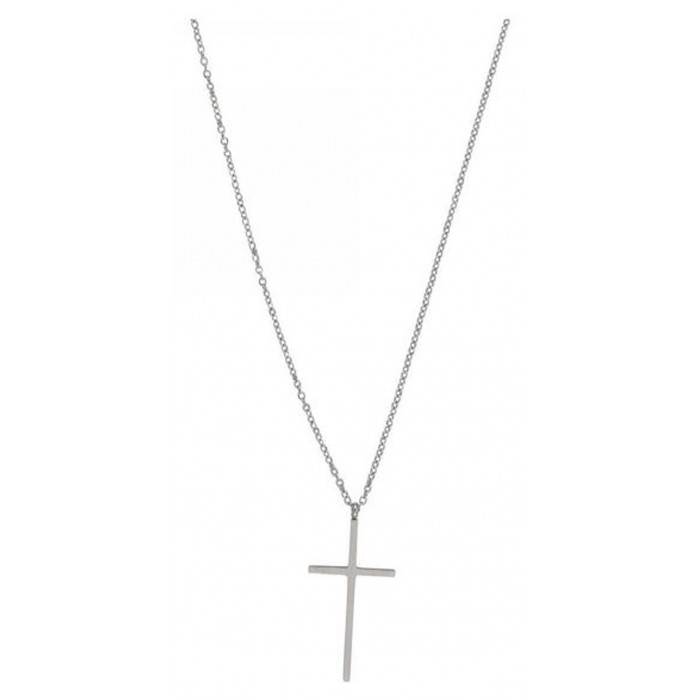 Σταυρός Με Αλυσίδα από Ατσάλι Kostibas Fashion 1313-601A