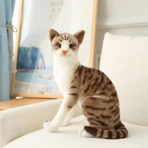 Διακοσμητική Γάτα Λούτρινη Πολύχρωμη 45cm ForHome 501657