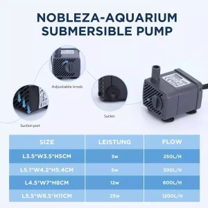 Αντλία Κυκλοφορητής Ενυδρείου 25W 5.5x8.5x11cm Nobleza 037544